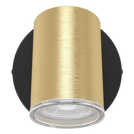 Eglo - Badeværelses vægspot 1xGU10/5W/230V IP44 sort/guld