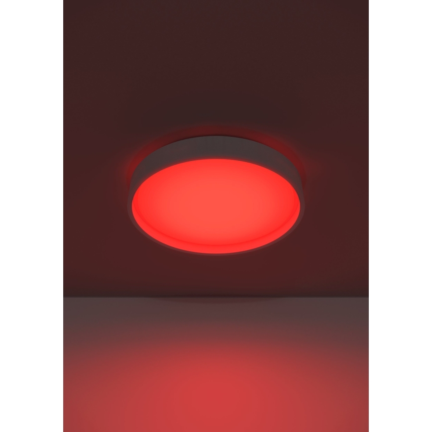 Eglo 300686 - LED RGBW Dæmpbar loftlampe MASSIGNANO-Z LED/18,5W/230V 2700-6500K pr. 40 cm hvid + fjernbetjening