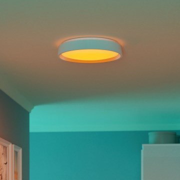 Eglo 300686 - LED RGBW Dæmpbar loftlampe MASSIGNANO-Z LED/18,5W/230V 2700-6500K pr. 40 cm hvid + fjernbetjening