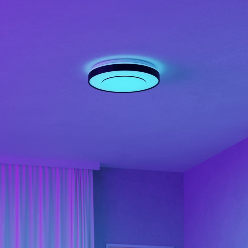 Eglo 300688 - LED RGBW dæmpbar loftlampe MONTERIGGIONI-Z LED/18,5 W/230 V 2700–6500 K Ø 38,4 cm sort + fjernbetjening