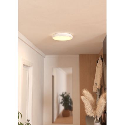 Eglo 300689 - LED RGBW dæmpbar loftlampe MONTARELLINO-Z LED/18,5W/230V 2700-6500K Ø 38,7 cm hvid + fjernbetjening