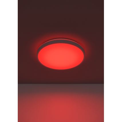 Eglo 300689 - LED RGBW dæmpbar loftlampe MONTARELLINO-Z LED/18,5W/230V 2700-6500K Ø 38,7 cm hvid + fjernbetjening
