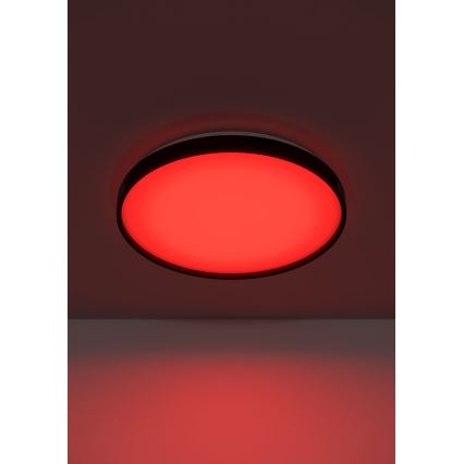Eglo 300692 - LED RGBW dæmpbar loftlampe MOZONCILLO-Z LED/28,3W/230V 2700-6500K Ø 48,4 cm sort + fjernbetjening