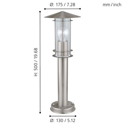 Eglo - Udendørslampe 1xE27/60W/230V IP44