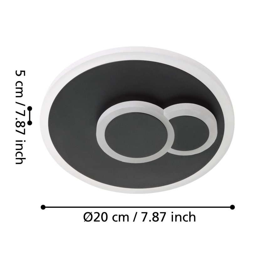 Eglo - LED loftlampe LED/7,8W/230V diam. 20 cm sort