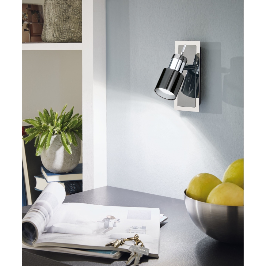 Eglo - LED spotlampe 1xGU10/5W/230V sort