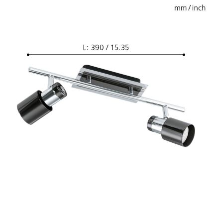 Eglo - LED spotlampe 2xGU10/5W/230V