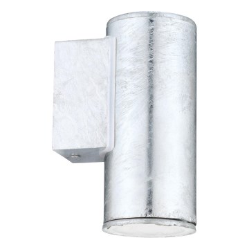 Eglo 30908 - LED udendørs væglampe RIGA 1xGU10/2,8W/230V IP44 sølv