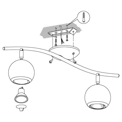 Eglo - LED spotlampe 2xGU10/3W