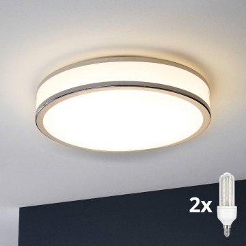 Eglo 31025 - LED badeværelsesloftlampe PALERMO 2xE14/40W/230V IP44