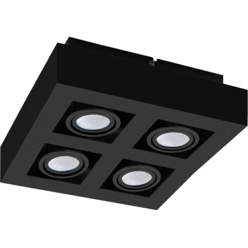 Eglo 31065 - LED-spot MENDOZA 4xLED/4,7W/230V 3000K sort
