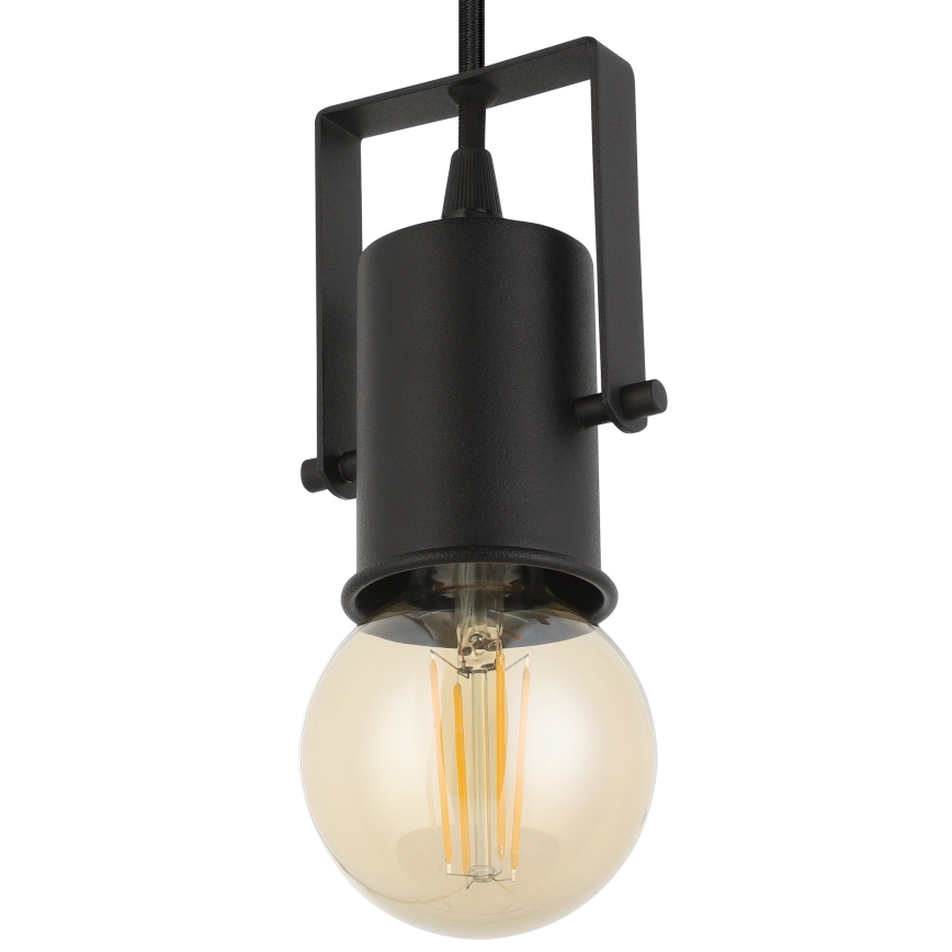Eglo - Loftlampe på ledning 1xE27/40W/230V sort