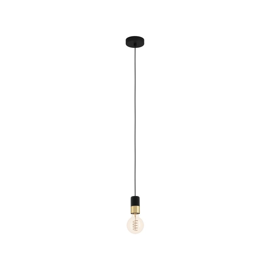 Eglo - Pendel 1xE27/40W/230V sort/gylden