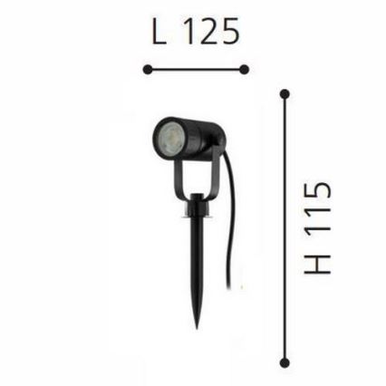 Eglo 31374 - Udendørs LED lampe m. RGBW-farver dæmpbar NEMA-Z 1xGU10/5W/230V 2700-6500K IP65 sort