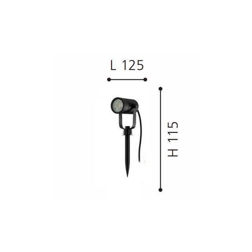 Eglo 31374 - Udendørs LED lampe m. RGBW-farver dæmpbar NEMA-Z 1xGU10/5W/230V 2700-6500K IP65 sort