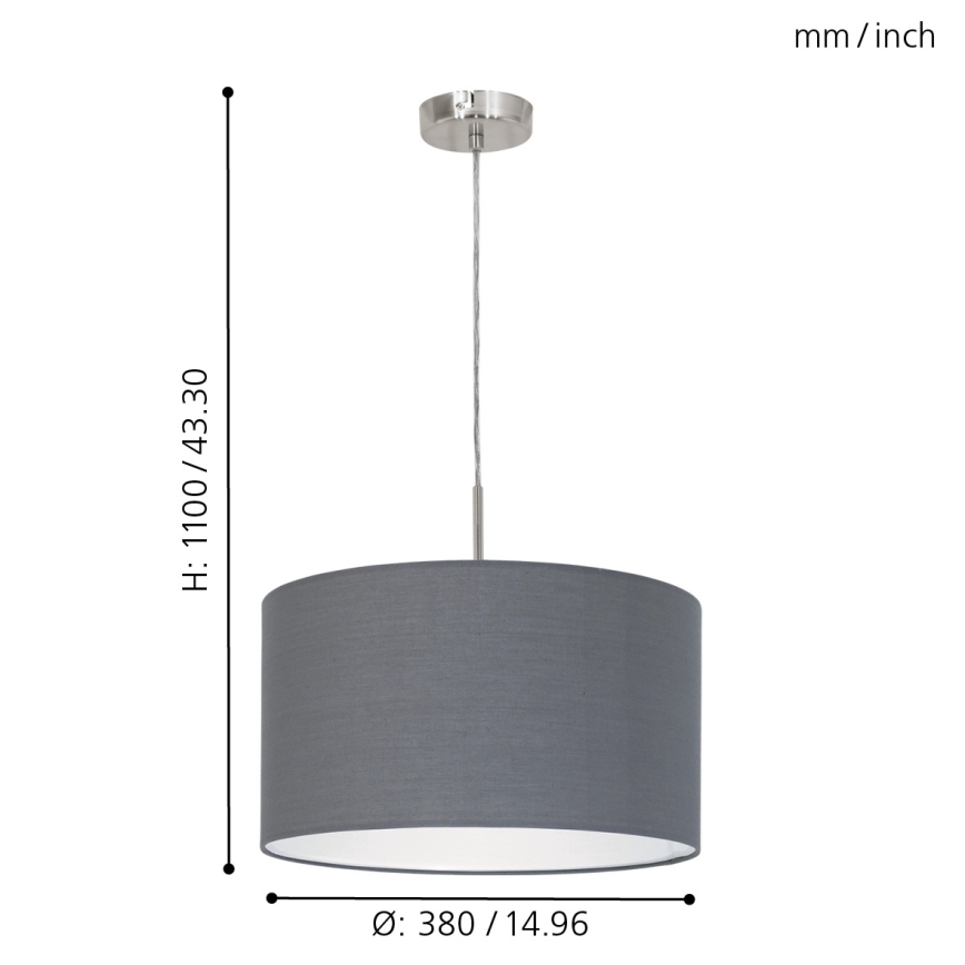 Eglo - Loftlampe på ledning 1xE27/60W/230V