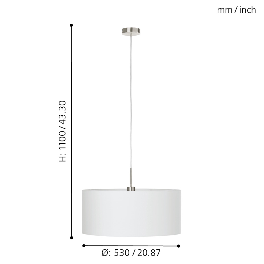 Eglo - Loftlampe på ledning 1xE27/60W/230V