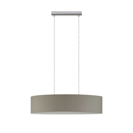Eglo - Loftlampe på ledning 2xE27/60W/230V taupe
