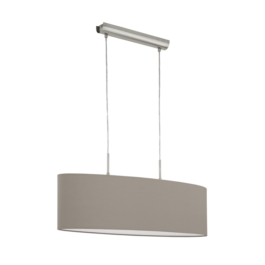 Eglo - Pendel 2xE27/60W/230V taupe