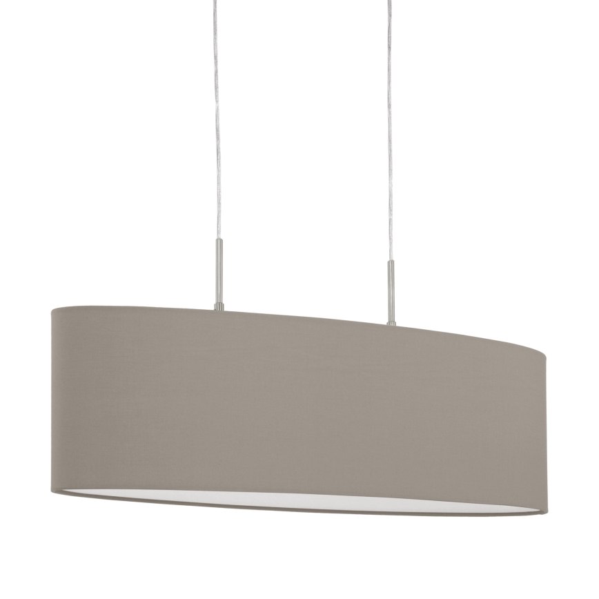 Eglo - Pendel 2xE27/60W/230V taupe