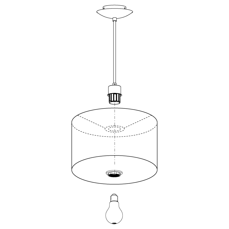 Eglo - Lysekrone i en snor 1xE27/60W/230V