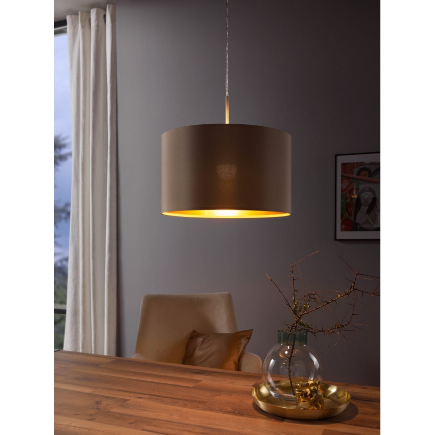 Eglo - Pendel 1xE27/60W/230V taupe