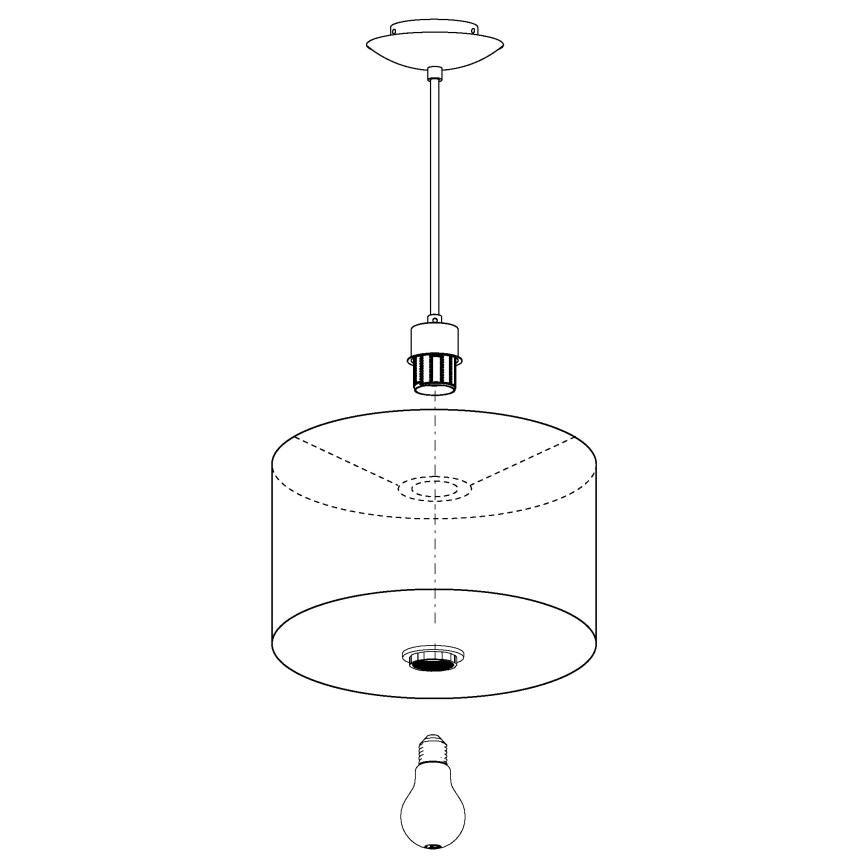 Eglo - Loftlampe på ledning 1xE27/60W/230V