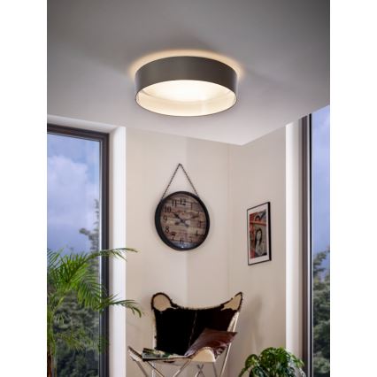 Eglo 31623 - LED loftlampe MASERLO LED/16W/230V 3000K Ø 40,5 cm grå/sølv