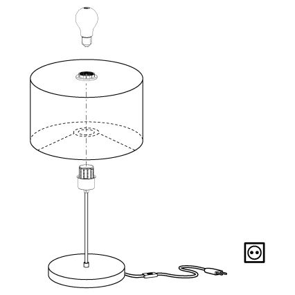 Eglo - Bordlampe 1xE27/60W/230V