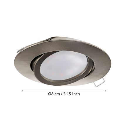 Eglo - LED indbygningsspots 3 stk. TEDO 3xGU10-LED/5W/230V