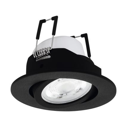 Eglo 31695 - LED m. RGBW-farver Indbygningslampe dæmpbar SALICETO-Z LED/4,7W/230V 2700-6500K sort