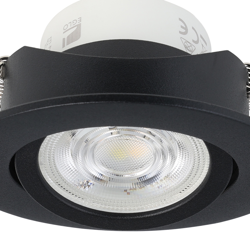 Eglo 31695 - LED m. RGBW-farver Indbygningslampe dæmpbar SALICETO-Z LED/4,7W/230V 2700-6500K sort