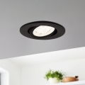 Eglo 31695 - LED m. RGBW-farver Indbygningslampe dæmpbar SALICETO-Z LED/4,7W/230V 2700-6500K sort