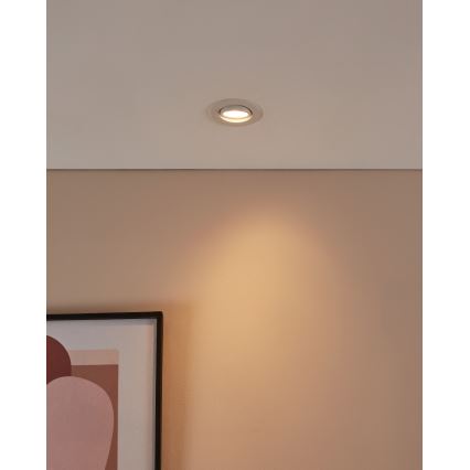 Eglo 31696 - LED m. RGBW-farver Indbygningslampe dæmpbar SALICETO-Z LED/4,7W/230V 2700-6500K hvid