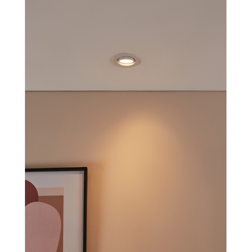 Eglo 31696 - LED m. RGBW-farver Indbygningslampe dæmpbar SALICETO-Z LED/4,7W/230V 2700-6500K hvid