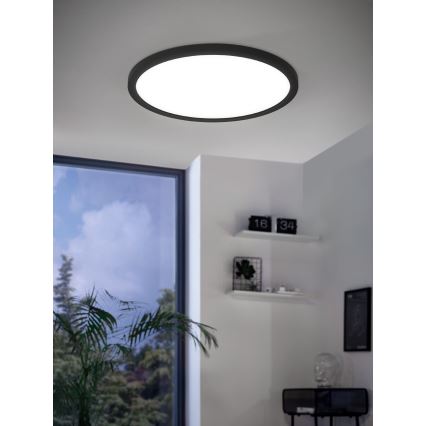 Eglo 31703 - ROVITO-Z dæmpbar LED RGBW loftlampe LED/14,6W/230V 2700-6500K Ø 29,5 cm sort