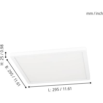 Eglo 31706 - LED loftlampe m. RGBW-farver dæmpbar ROVITO-Z LED/14,6W/230V 2700-6500K sort