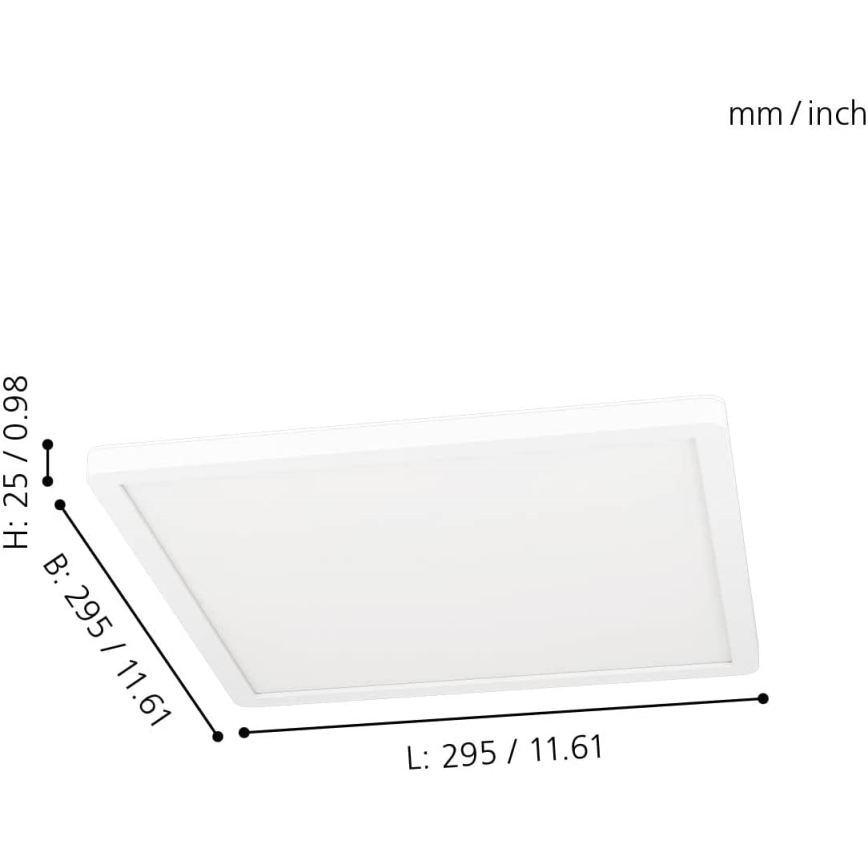 Eglo 31706 - LED loftlampe m. RGBW-farver dæmpbar ROVITO-Z LED/14,6W/230V 2700-6500K sort