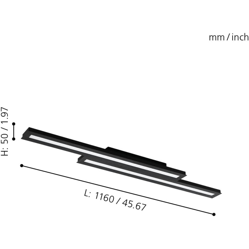 Eglo 31715 - LED loftlampe m. RGBW-farver dæmpbar SALITERAS-Z LED/20,4W/230V 2700-6500K sort