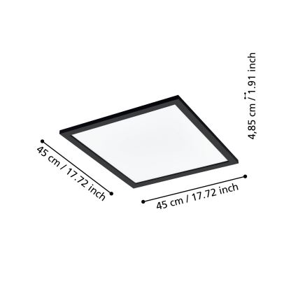 Eglo 31724 - LED loftlampe dæmpbar SALOBRENA-Z LED/21,5W/230V 2700-6500K sort