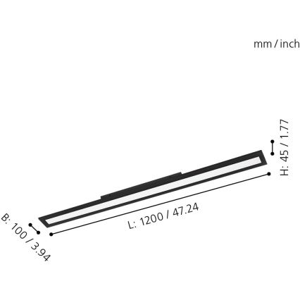 Eglo 31739 - LED loftlampe dæmpbar SALOBRENA-Z LED/33,5W/230V 2700-6500K sort