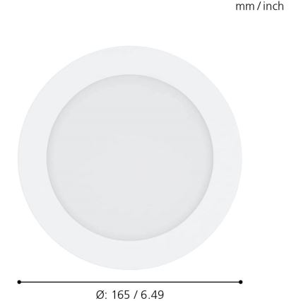 Eglo 31742 - LED indbygningslampe til badeværelse dæmpbar FUEVA-Z LED/10,5W/230V 2700-6500K IP44 hvid