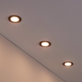 Eglo 31743 - Sæt med 3 dæmpbare LED-indbygningsspots til badeværelse FUEVA-Z LED/2,8W/230V 2700–6500 K IP44 sort Ø 8,5 cm