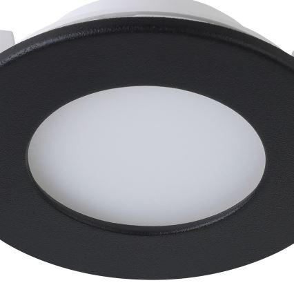 Eglo 31743 - Sæt med 3 dæmpbare LED-indbygningsspots til badeværelset FUEVA-Z 1xLED/2,8W/230V 2700-6500 IP44 sort Ø 8,5 cm