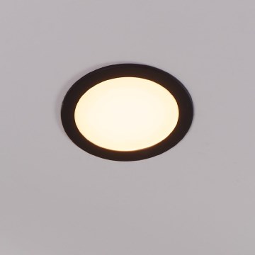 Eglo 31744 - LED-dæmpbar indbygningsspot til badeværelse FUEVA-Z LED/10,5W/230V 2700-6500K IP44 sort Ø 16,5 cm