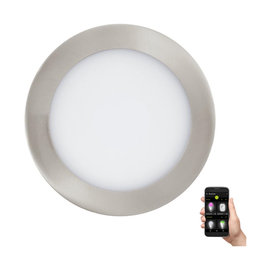 Eglo 31746 - Dæmpbar LED-indbygningsspot til badeværelse FUEVA-Z LED/10,5W/230V 2700-6500K IP44 krom Ø 16,5 cm