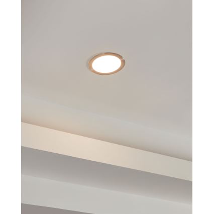 Eglo 31746 - Dæmpbar LED-indbygningsspot til badeværelse FUEVA-Z LED/10,5W/230V 2700-6500K IP44 krom Ø 16,5 cm