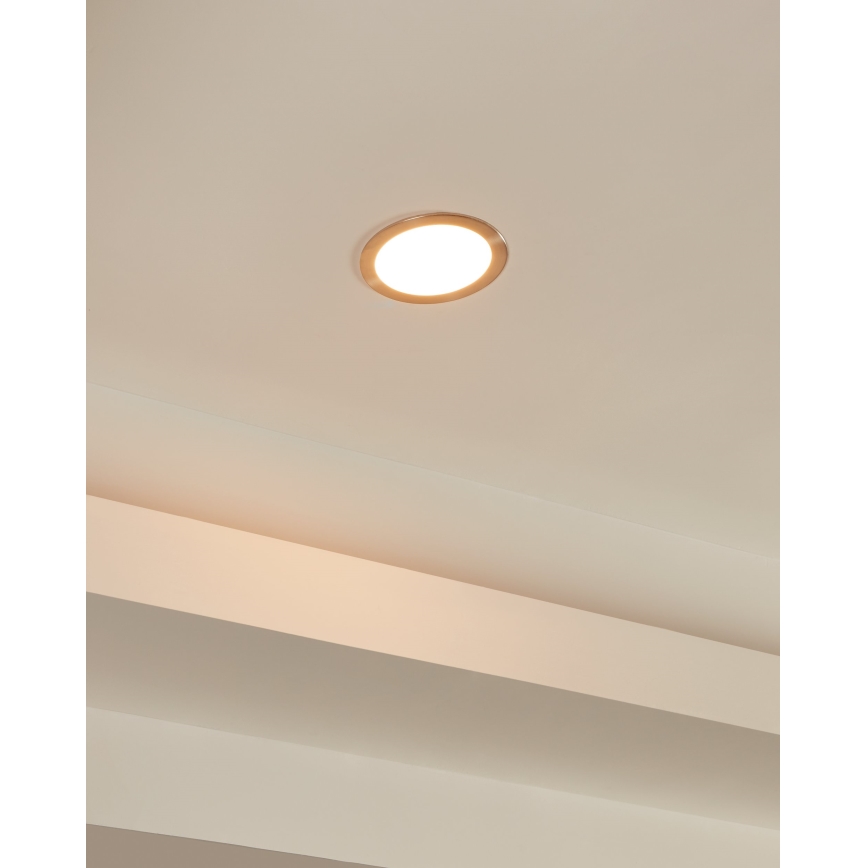 Eglo 31746 - Dæmpbar LED-indbygningsspot til badeværelse FUEVA-Z LED/10,5W/230V 2700-6500K IP44 krom Ø 16,5 cm