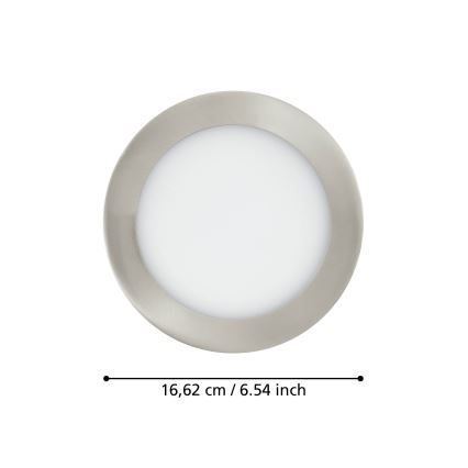 Eglo 31746 - Dæmpbar LED-indbygningsspot til badeværelse FUEVA-Z LED/10,5W/230V 2700-6500K IP44 krom Ø 16,5 cm