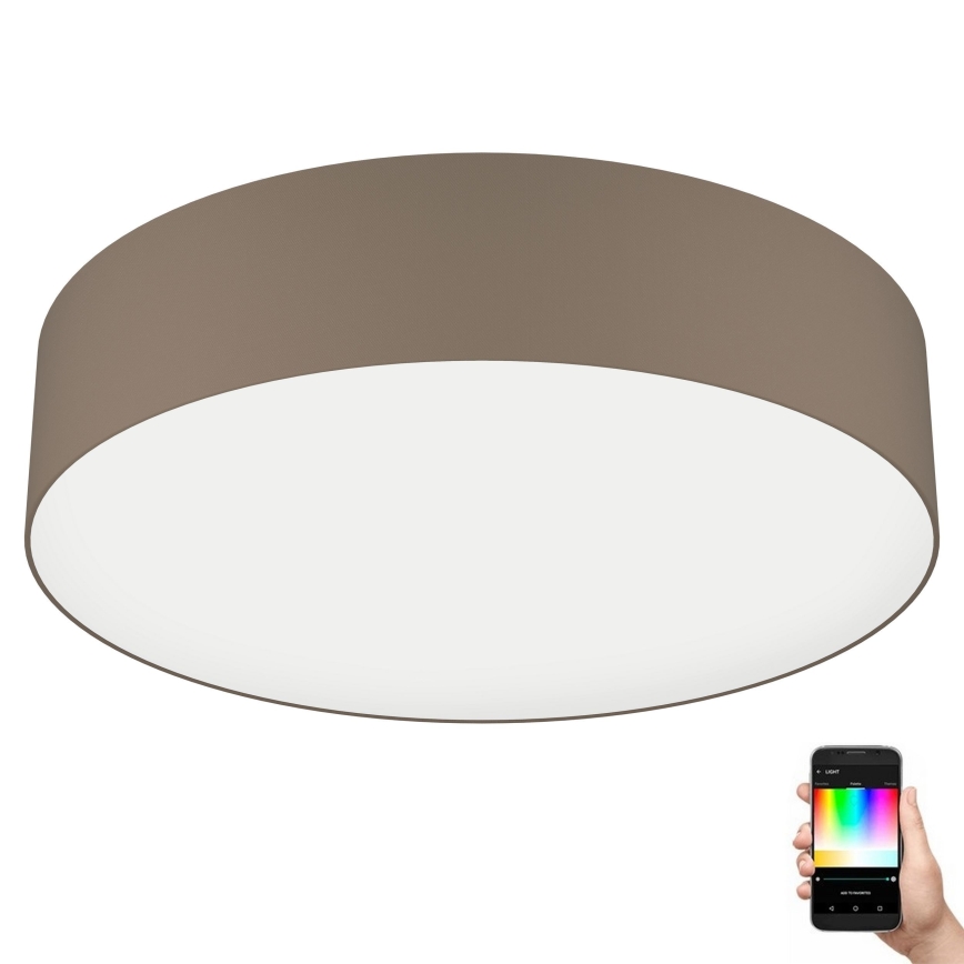 Eglo 31767 - LED RGBW dæmpbar loftlampe ROMAO-Z LED/35W/230V 2700-6500K Ø 57 cm taupe